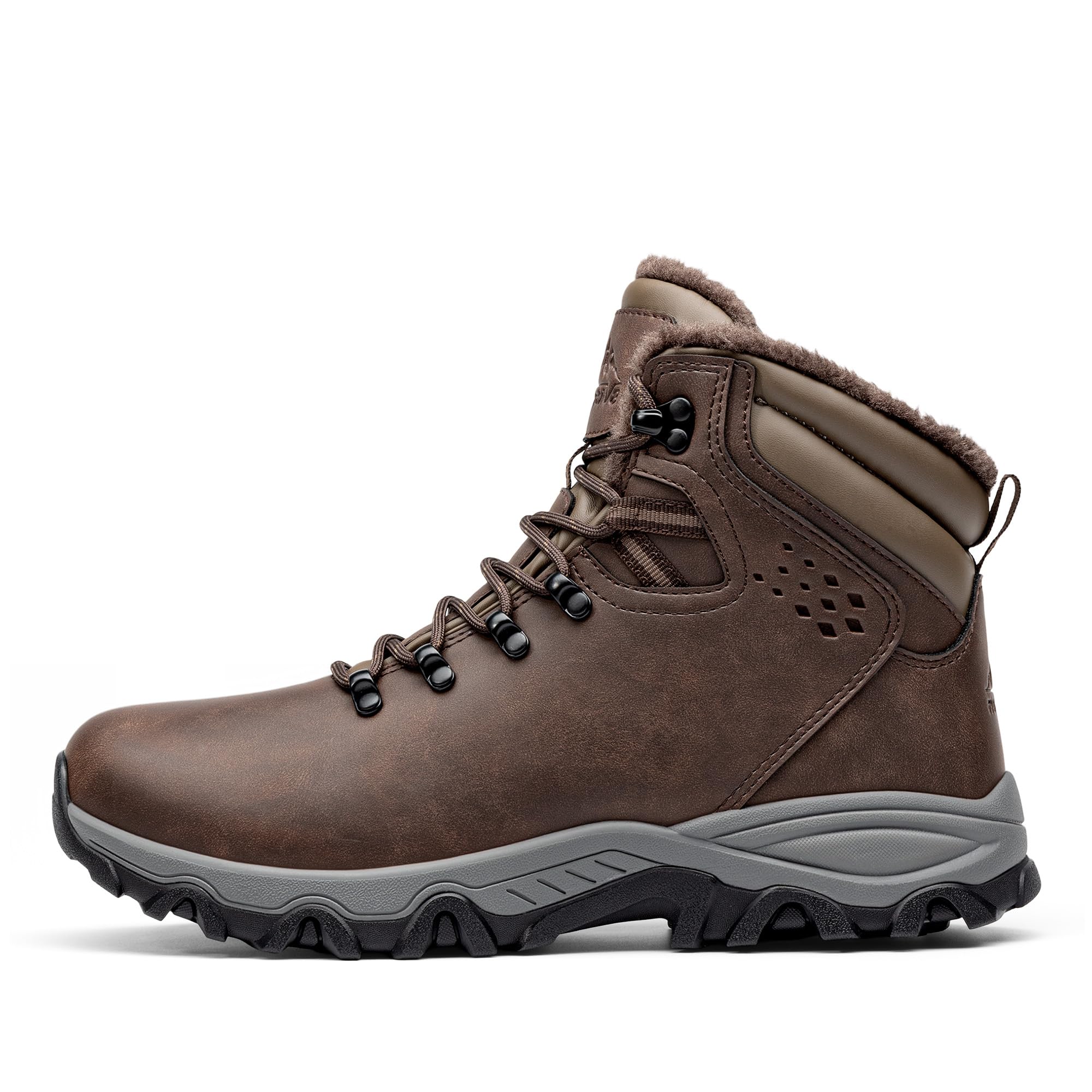 NORTIV 8 Mens Hiking Winter Snow Insulated Waterproof Outdoor Boots