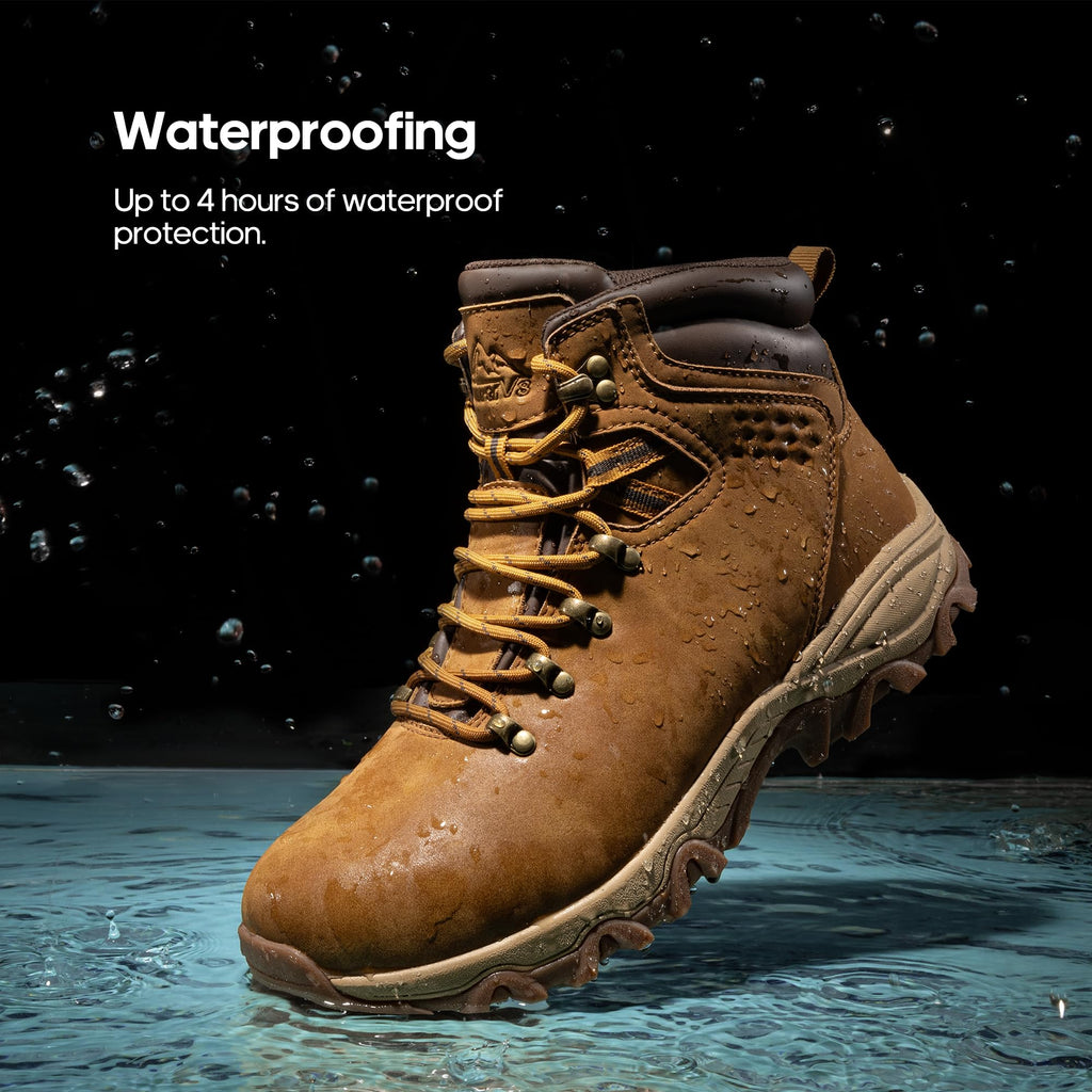 NORTIV 8 Mens Hiking Winter Snow Insulated Waterproof Outdoor Boots