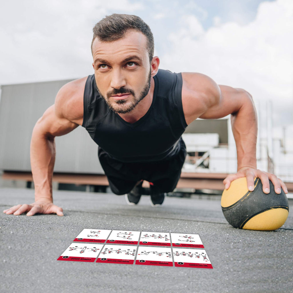 NewMe Fitness Bodyweight Workout Cards, Instructional Fitness Deck for Women & Men, Beginner Fitness Guide to Training Exercises at Home or Gym (Bodyweight, Vol 1)