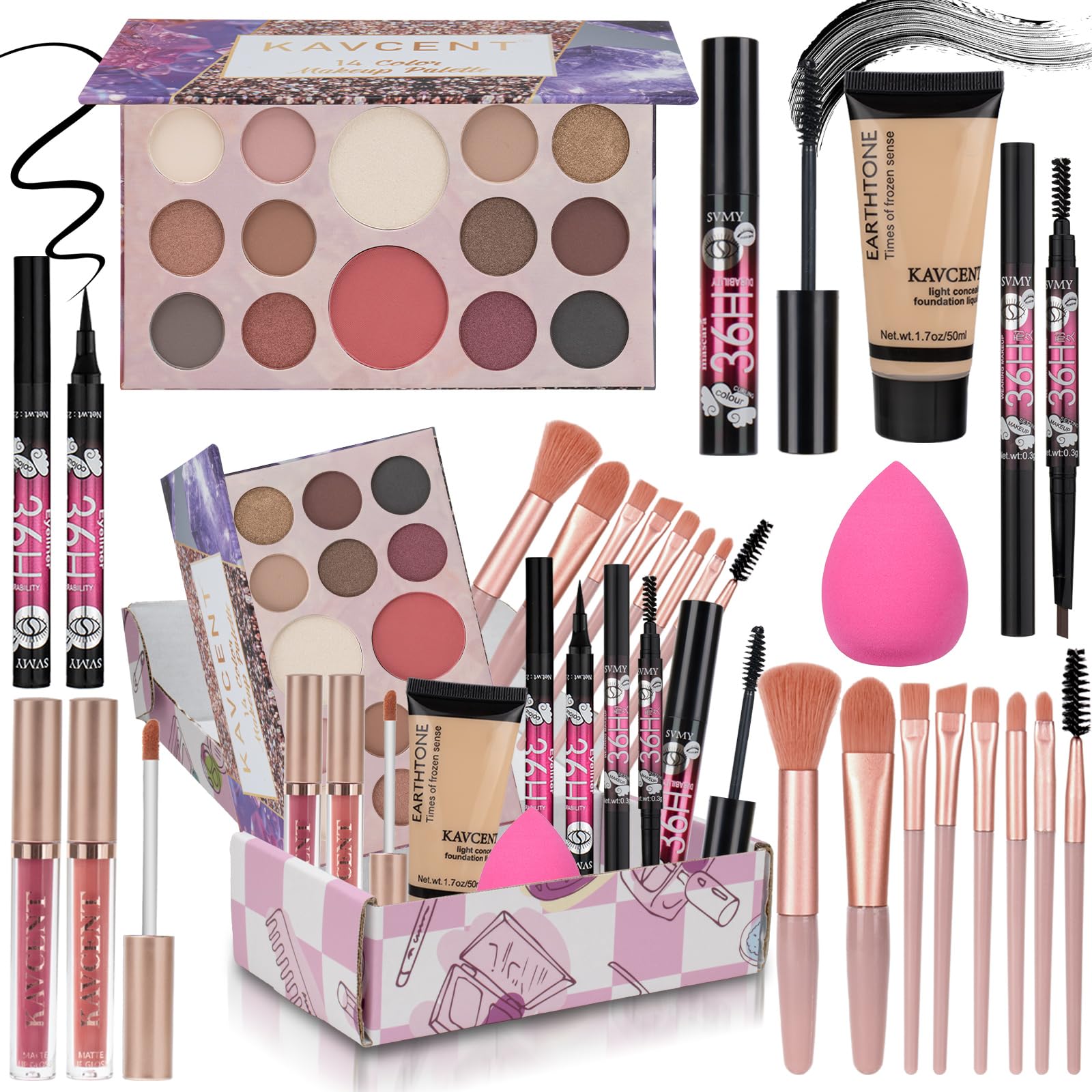 Makeup Kit for Women Teen Girls Full Kit Makeup Sets for Teens Eyeshadow Makeup Gift Set fo Women Teenagers Christmas Makeup Kits for Teens