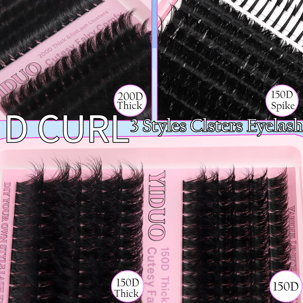Lashes Clusters Kit 1846Pcs Bulk Packs Volume False Eyelash Extensions D Curl Wispy Individual Eyelashes, Volume Studio Effect, Wholesale Large Pack with Glue&Seal|Tweezers|Removers|Cleanser