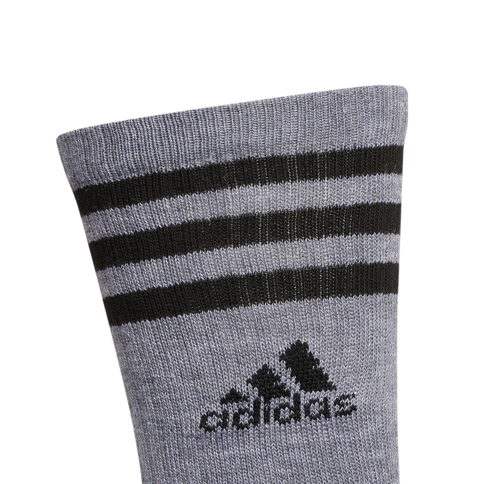 adidas Men's Athletic Cushioned 6-Pack Crew, Cushioned Crew Socks with Arch Compression for a Secure Fit