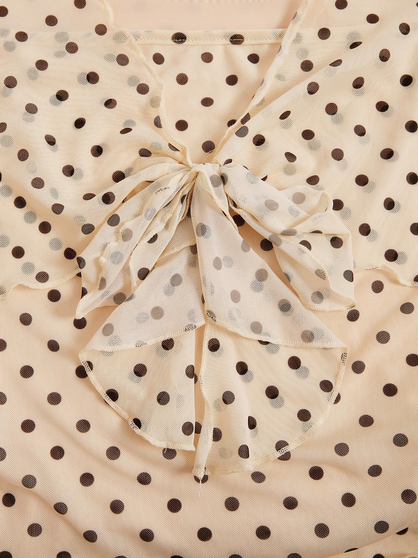 Verdusa Women's Y2K Tie Front Tops Bell Sleeve Floral Print Mesh Tops Long Sleeve Shirts 2000s Clothing