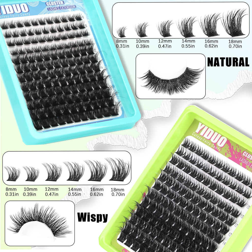 Lashes Clusters Kit 1846Pcs Bulk Packs Volume False Eyelash Extensions D Curl Wispy Individual Eyelashes, Volume Studio Effect, Wholesale Large Pack with Glue&Seal|Tweezers|Removers|Cleanser