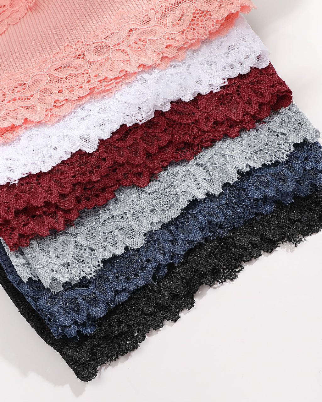 Sth Big Womens Cotton Underwear Sexy Lace Brazilian Panties Soft Breathable Cotton Bikini for Ladies 6 Pack