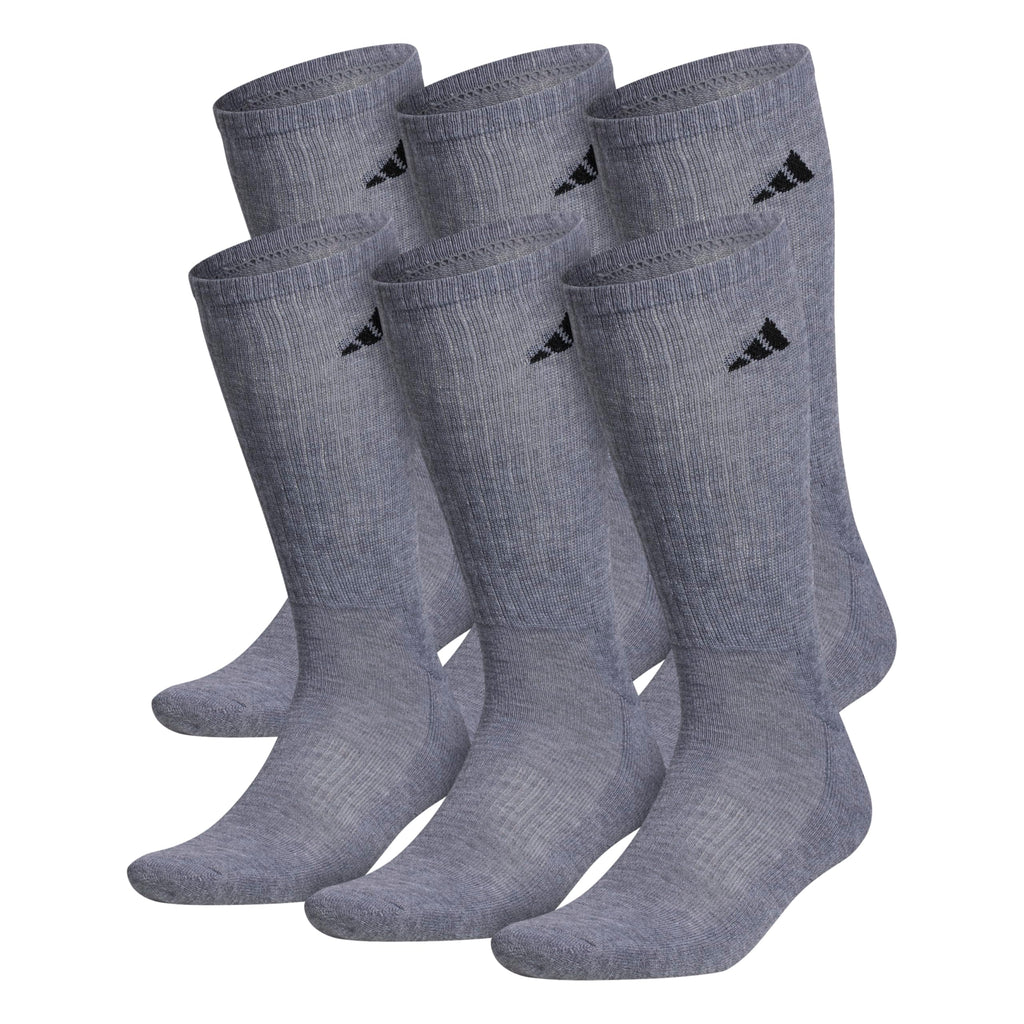 adidas Men's Athletic Cushioned 6-Pack Crew, Cushioned Crew Socks with Arch Compression for a Secure Fit