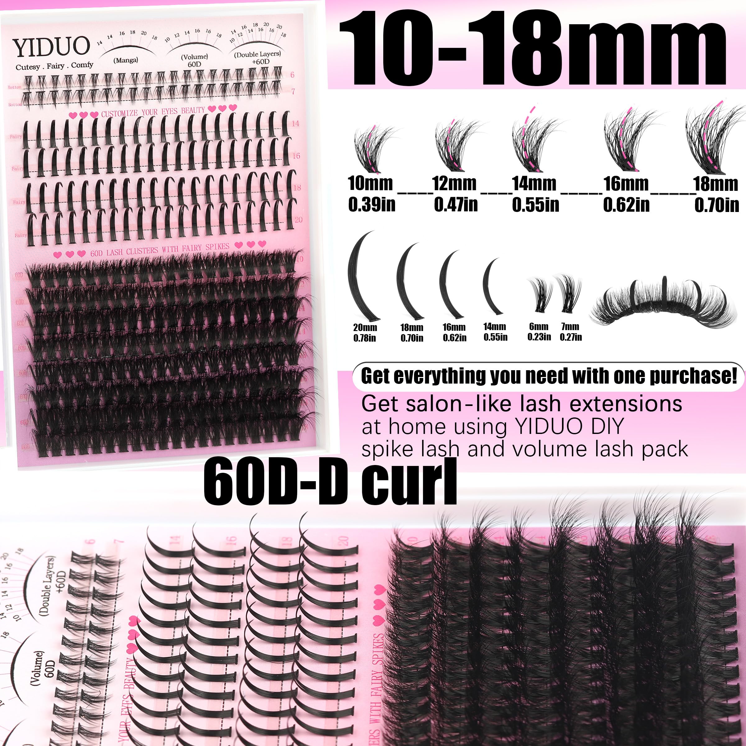 Lashes Clusters Kit 1846Pcs Bulk Packs Volume False Eyelash Extensions D Curl Wispy Individual Eyelashes, Volume Studio Effect, Wholesale Large Pack with Glue&Seal|Tweezers|Removers|Cleanser