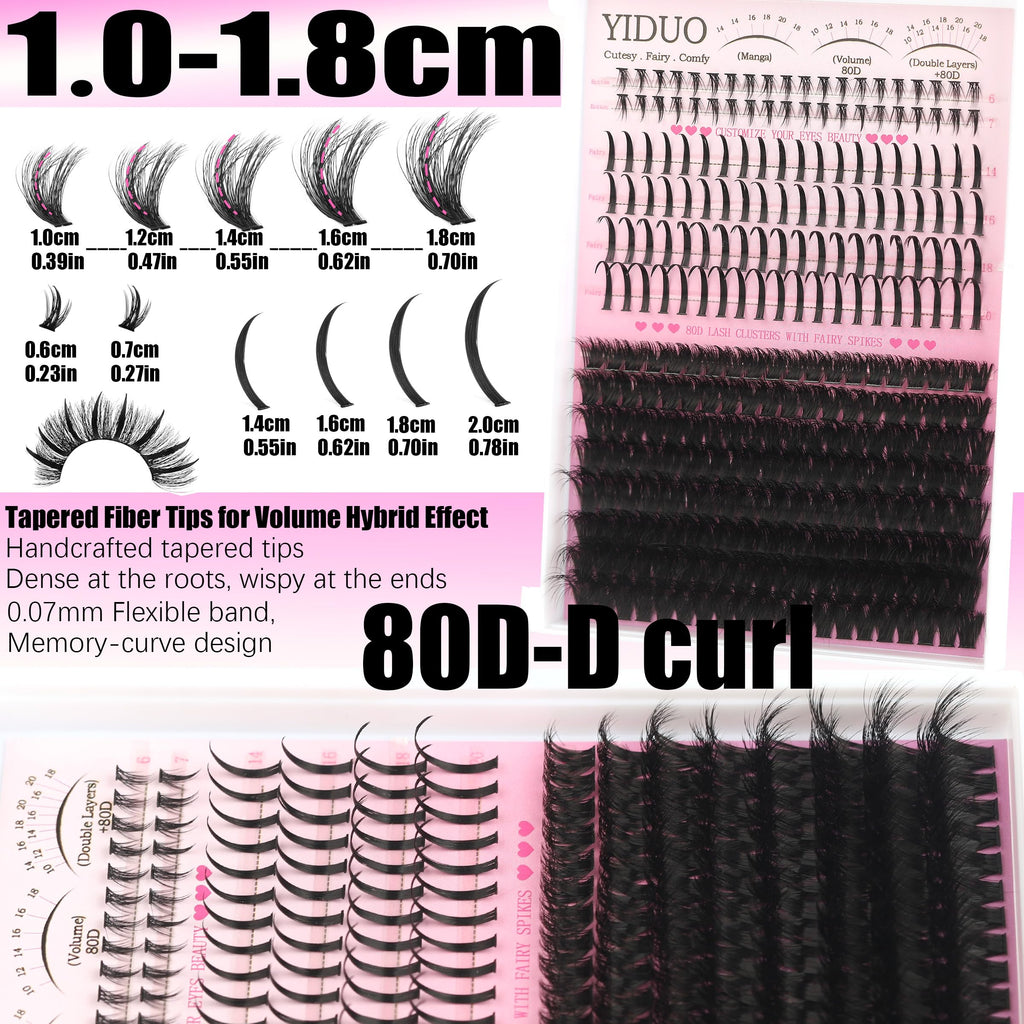Lashes Clusters Kit 1846Pcs Bulk Packs Volume False Eyelash Extensions D Curl Wispy Individual Eyelashes, Volume Studio Effect, Wholesale Large Pack with Glue&Seal|Tweezers|Removers|Cleanser
