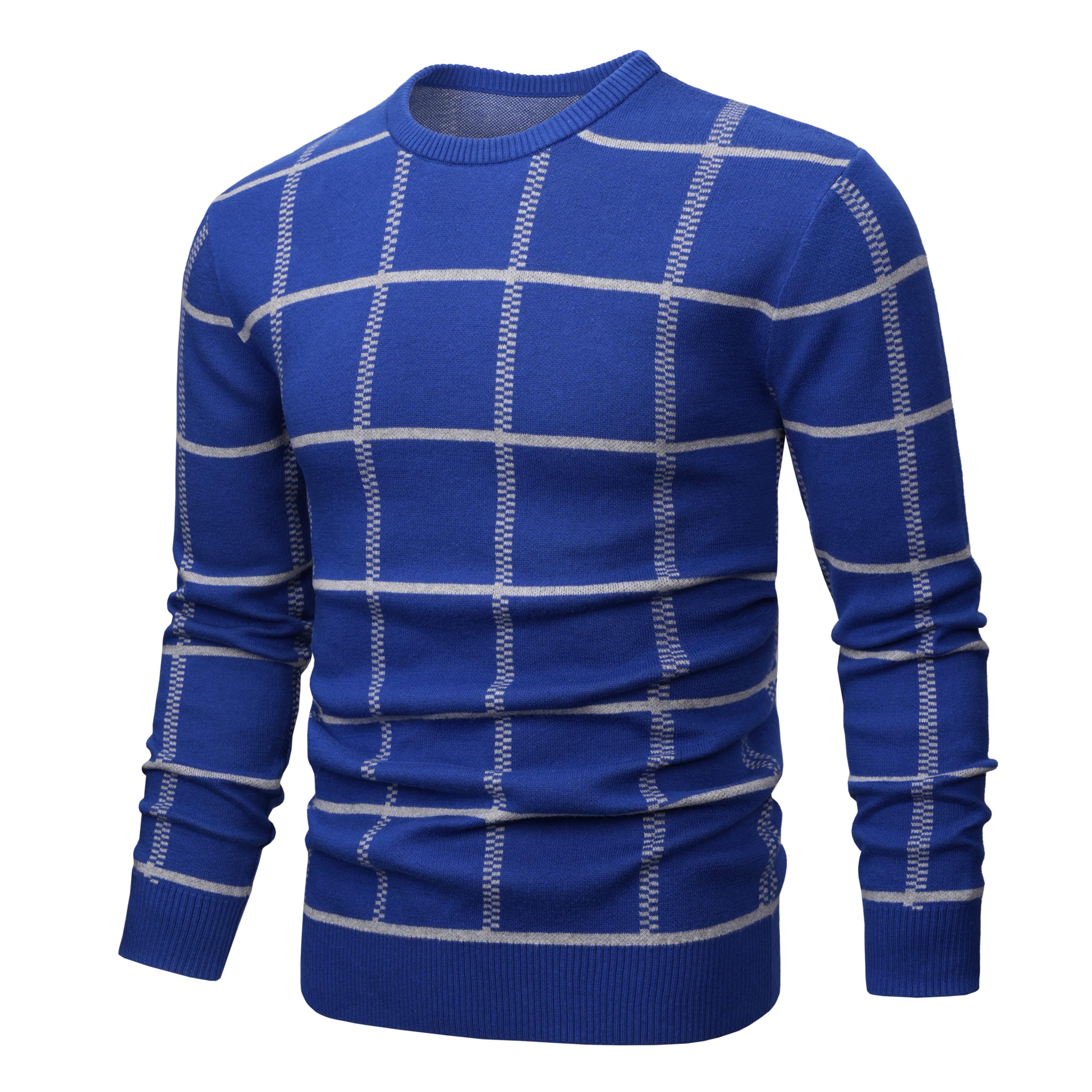 MAGNIVIT Men's Basic Designed Knitted Sweaters Cotton Soft Crewneck Fall Winter Sweaters