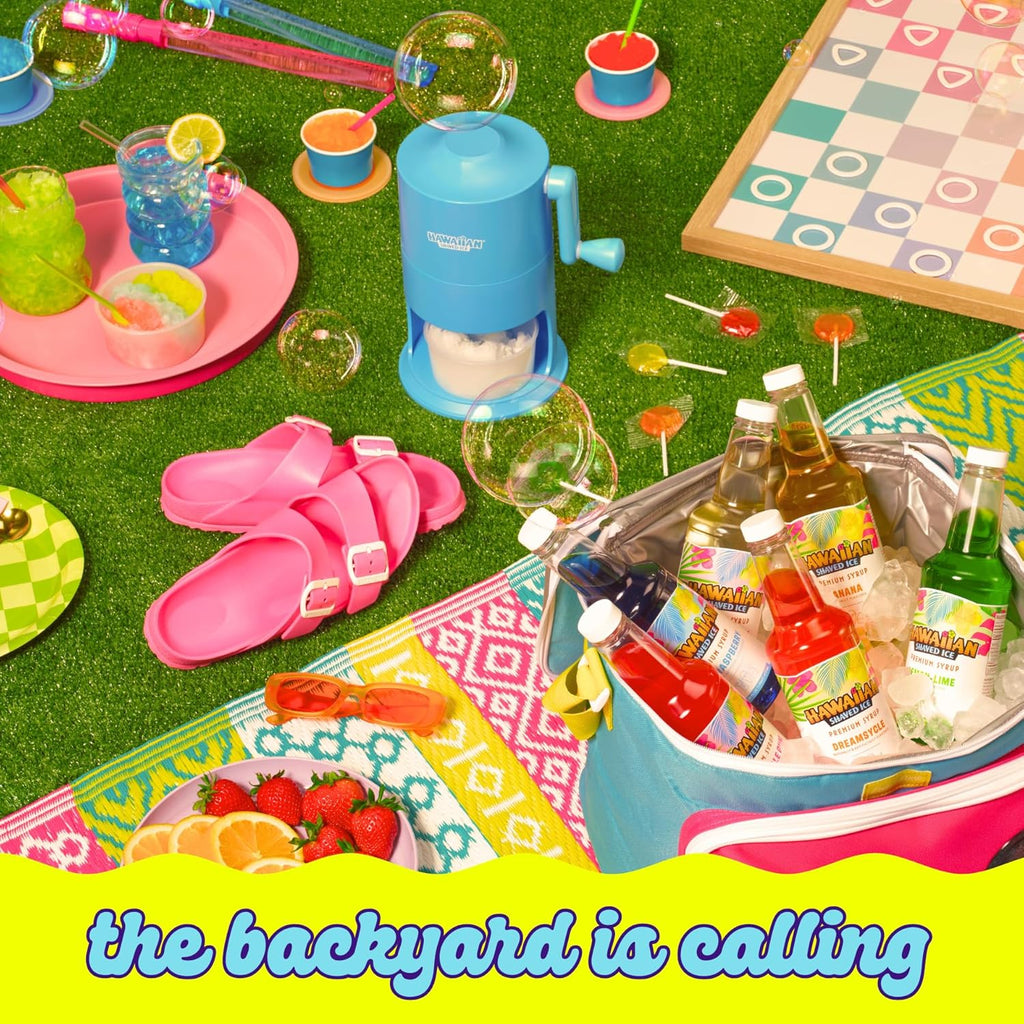 Hawaiian Shaved Ice S900A Snow Cone and Shaved Ice Machine with 2 Reusable Plastic Ice Mold Cups, Non-slip Mat, Instruction Manual, 1-year Manufacturer’s Warranty, 120V, White