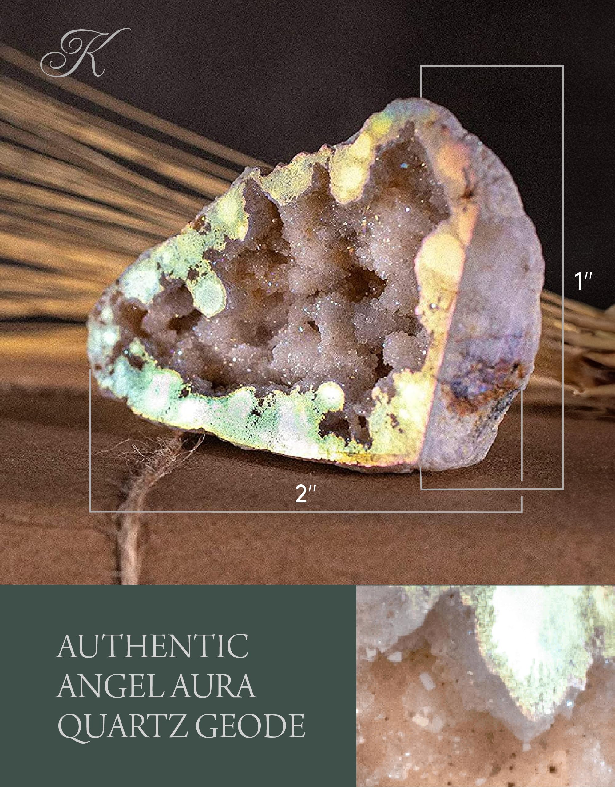 KALIFANO Angel Aura Amethyst Geode – Titanium-Bonded High-Energy Amatista for Reiki, Wicca, Crystal Decor & Metaphysical Gifts – Natural Crystals and Healing Stones (Family Owned)