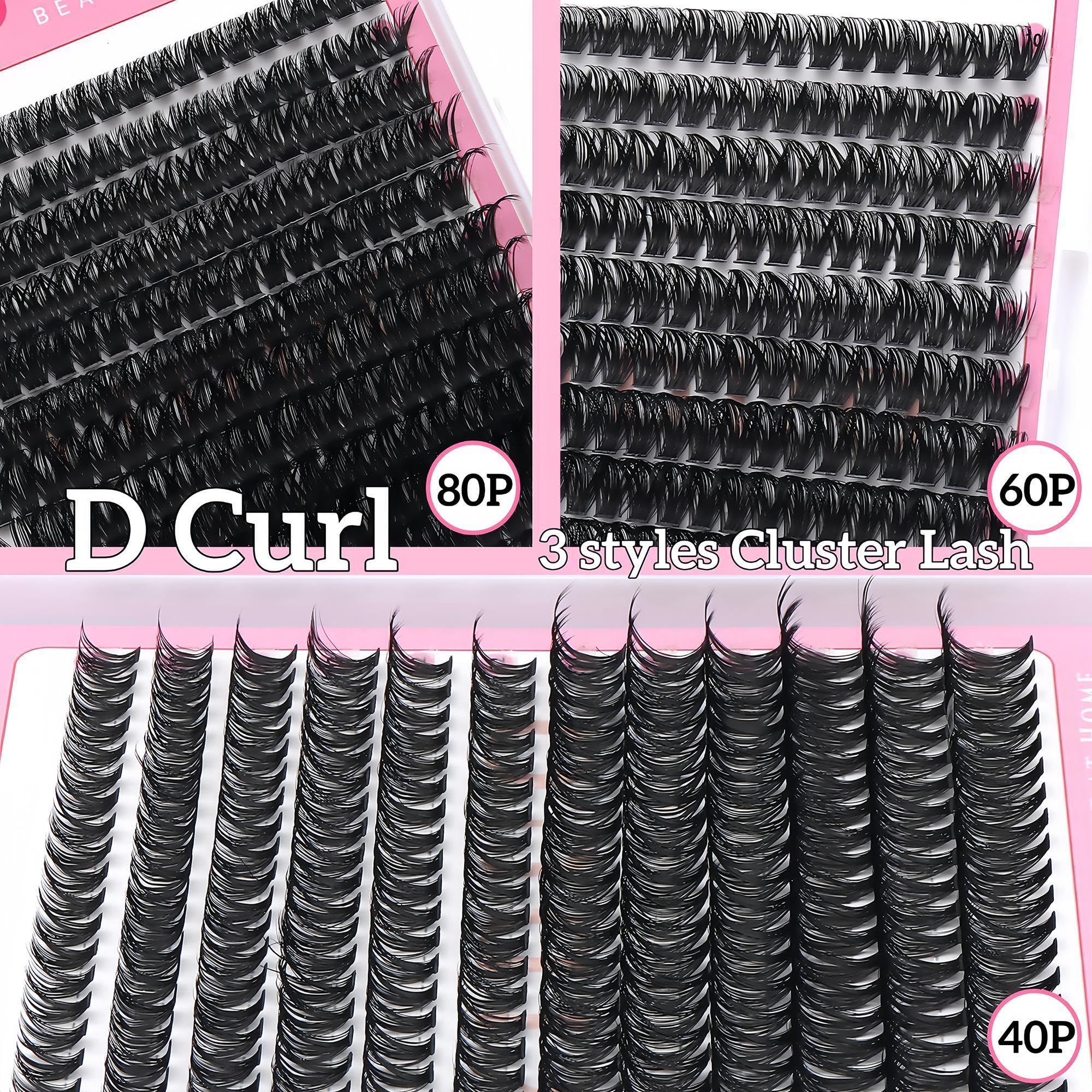 Lashes Clusters Kit 1846Pcs Bulk Packs Volume False Eyelash Extensions D Curl Wispy Individual Eyelashes, Volume Studio Effect, Wholesale Large Pack with Glue&Seal|Tweezers|Removers|Cleanser