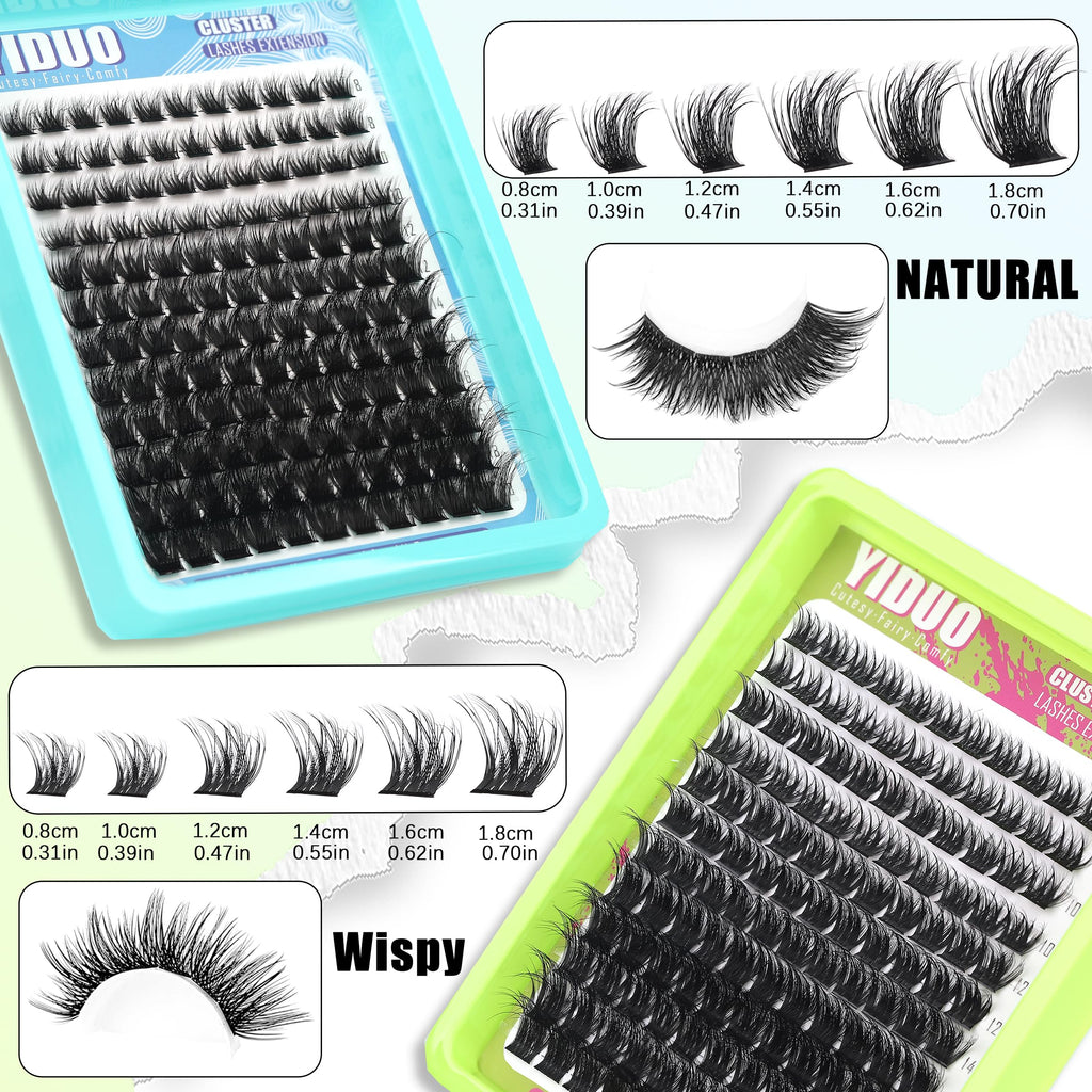 Lashes Clusters Kit 1846Pcs Bulk Packs Volume False Eyelash Extensions D Curl Wispy Individual Eyelashes, Volume Studio Effect, Wholesale Large Pack with Glue&Seal|Tweezers|Removers|Cleanser