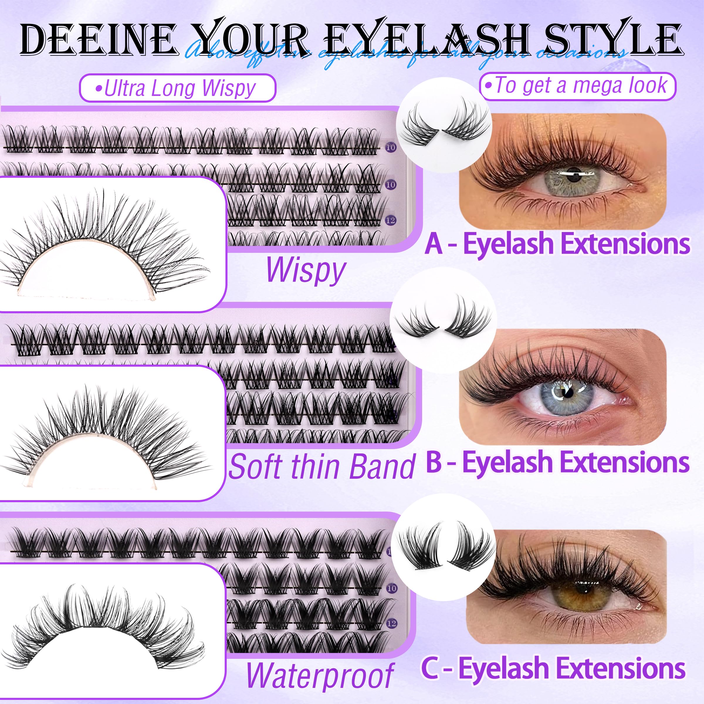 Lashes Clusters Kit 1846Pcs Bulk Packs Volume False Eyelash Extensions D Curl Wispy Individual Eyelashes, Volume Studio Effect, Wholesale Large Pack with Glue&Seal|Tweezers|Removers|Cleanser