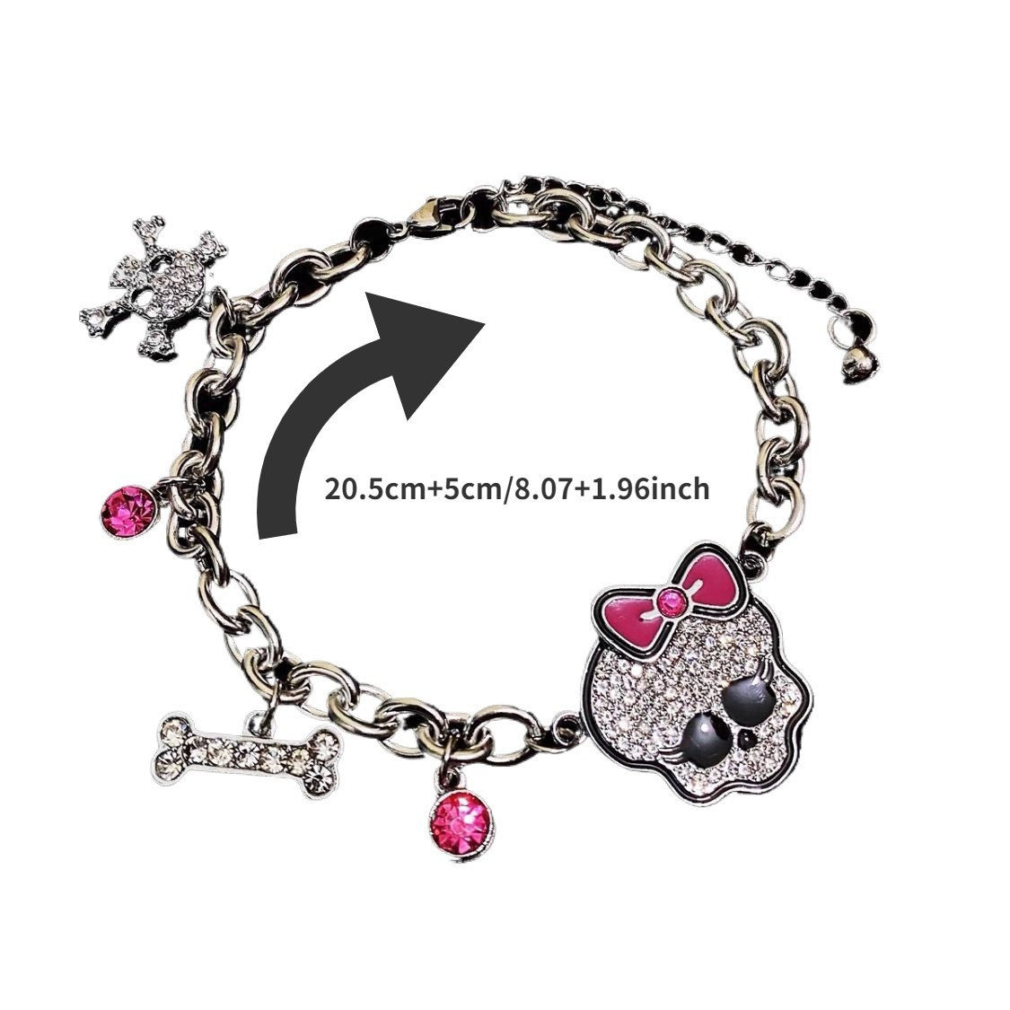 Ghost School Y2K Cool Girl Necklace amp Bracelet Cute Decorative Jewe