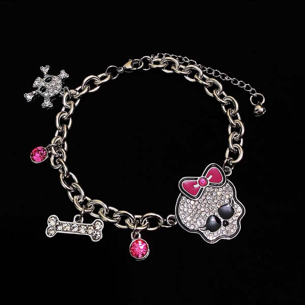 Ghost School Y2K Cool Girl Necklace amp Bracelet Cute Decorative Jewe